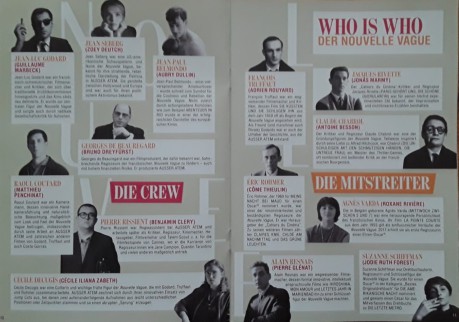 Bruno Dreyfürst, Rolle Georges de Beauregard in Nouvelle Vague (Richard Linklater). Foto aus dem Begleitheft zum Kinostart in Berlin. Cast-Info für den César-prämierten Film. (Den Nya Vågen, skådespelare)